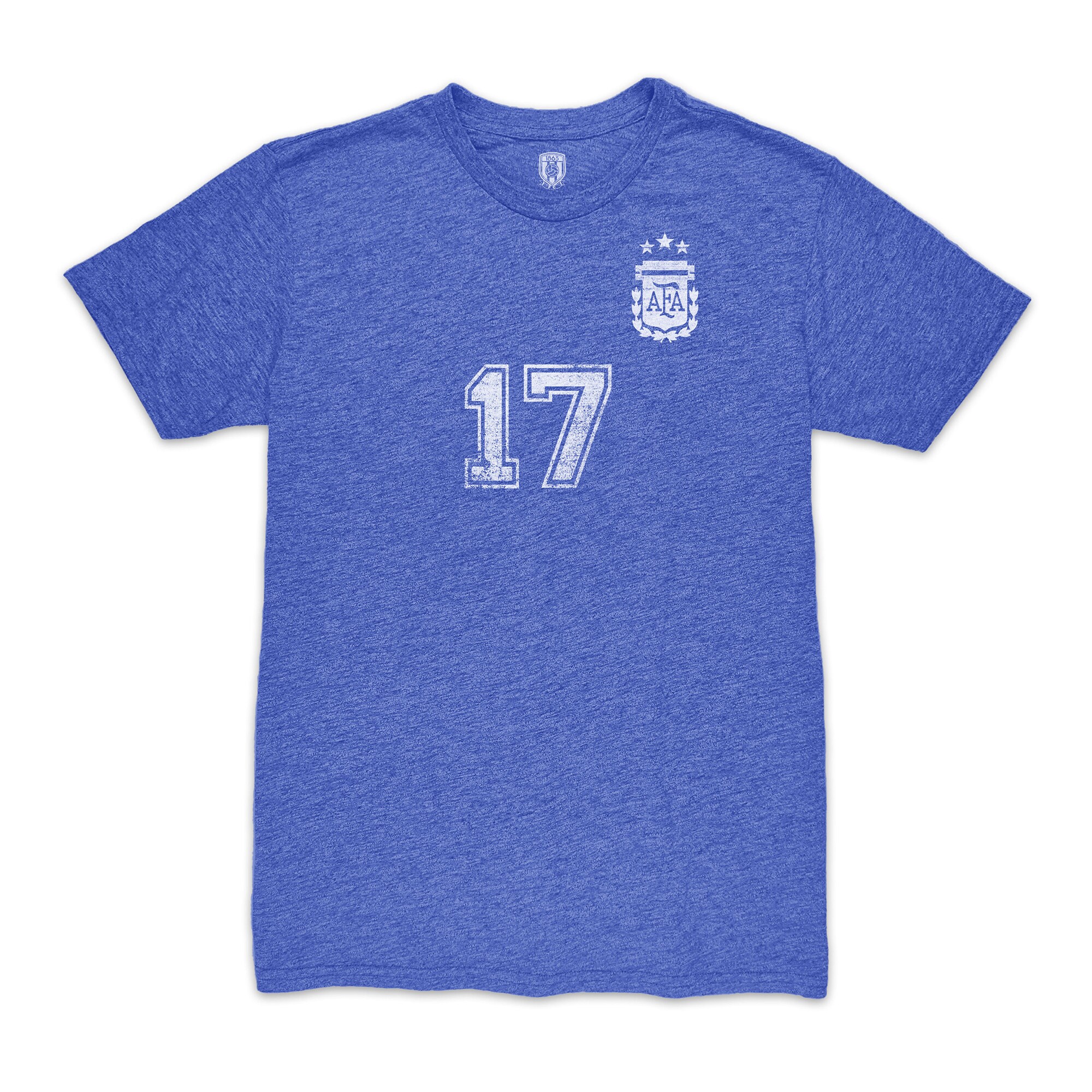 Shop alejandro garnacho argentina national team 1863fc player vintage tri-blend t-shirt – blue – Austria National Team T-Shirts and Jerseys