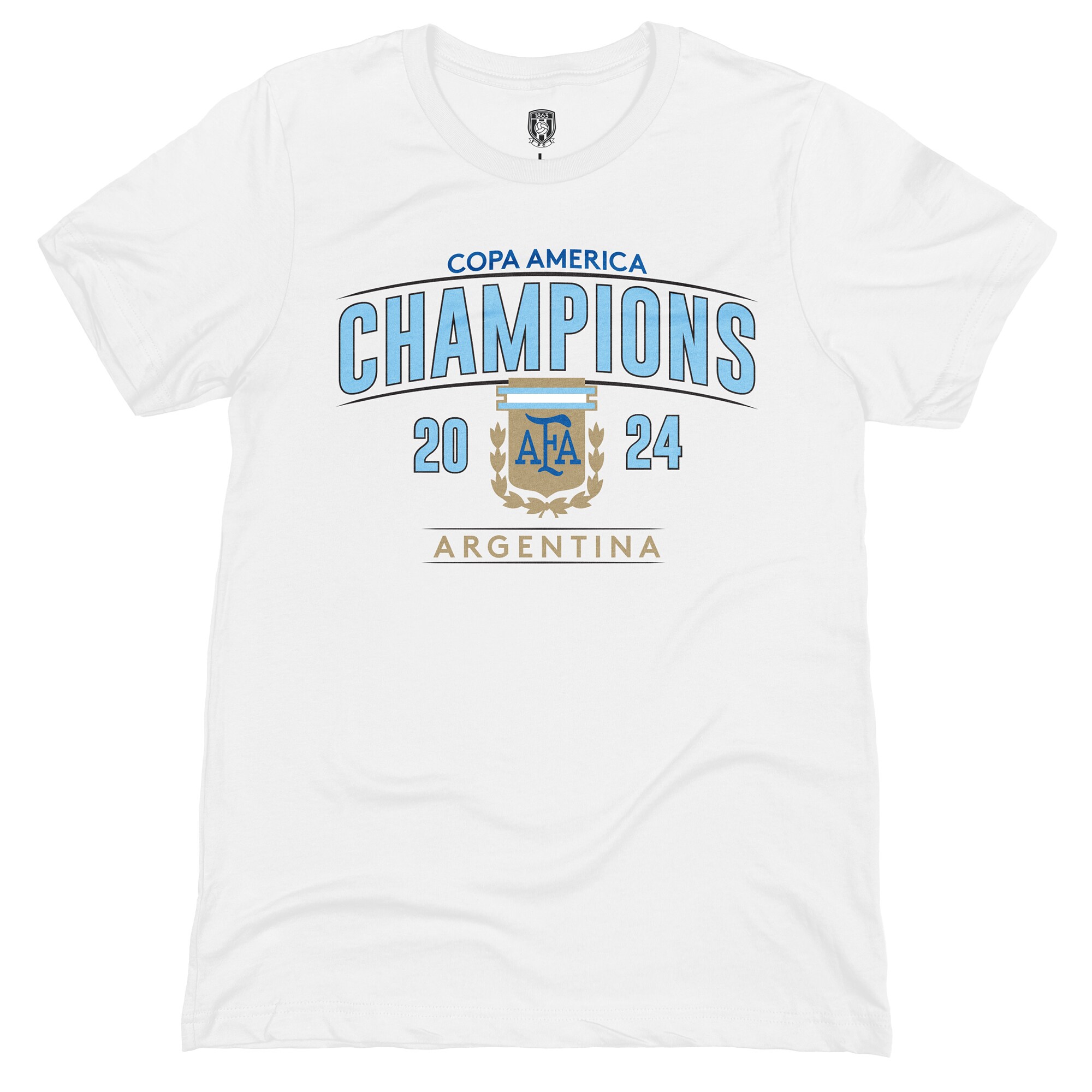 Shop argentina national team 1863fc 2024 copa america champions t-shirt – white – Austria National Team T-Shirts and Jerseys