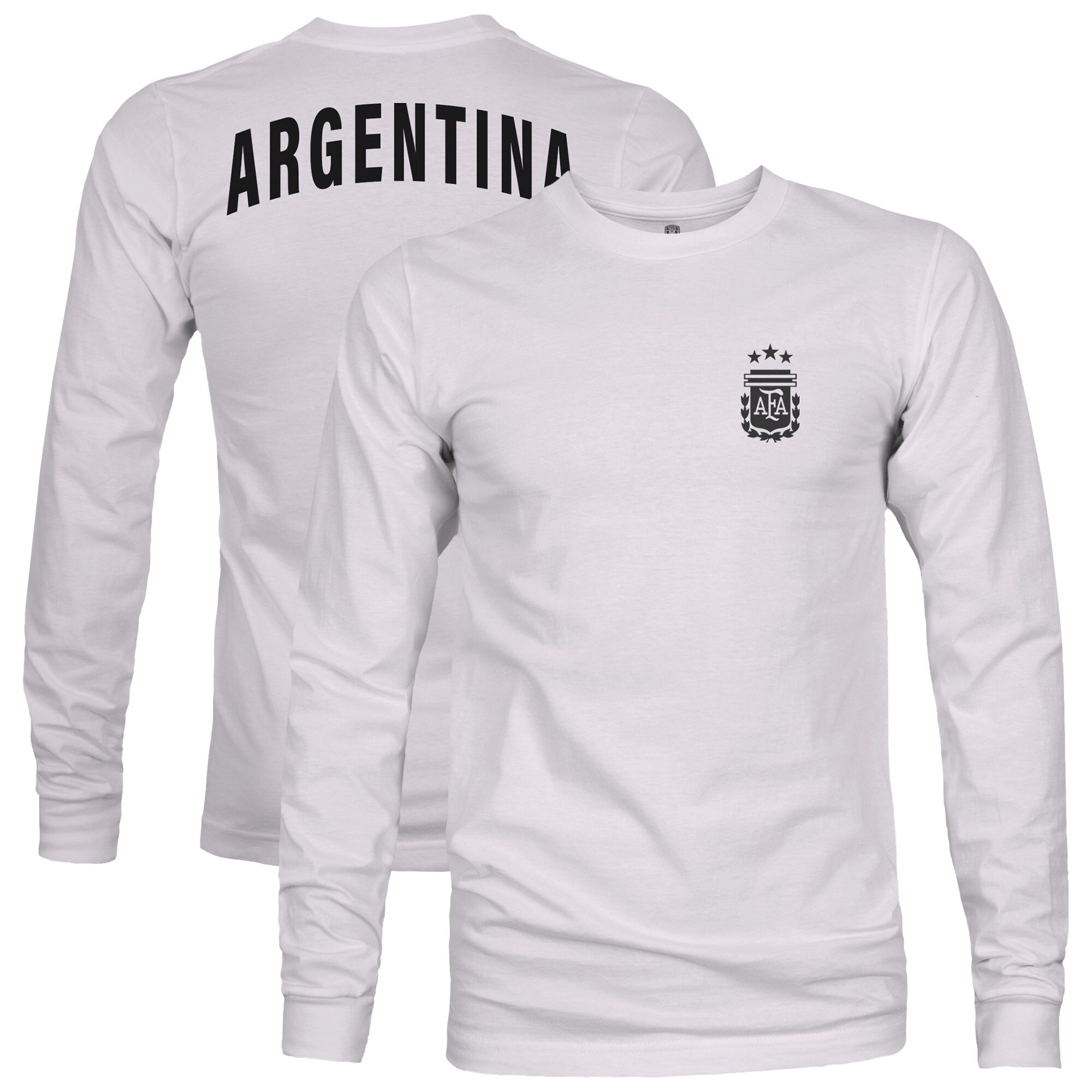 Shop argentina national team 1863fc back team arch long sleeve t-shirt – gray – Austria National Team T-Shirts and Jerseys