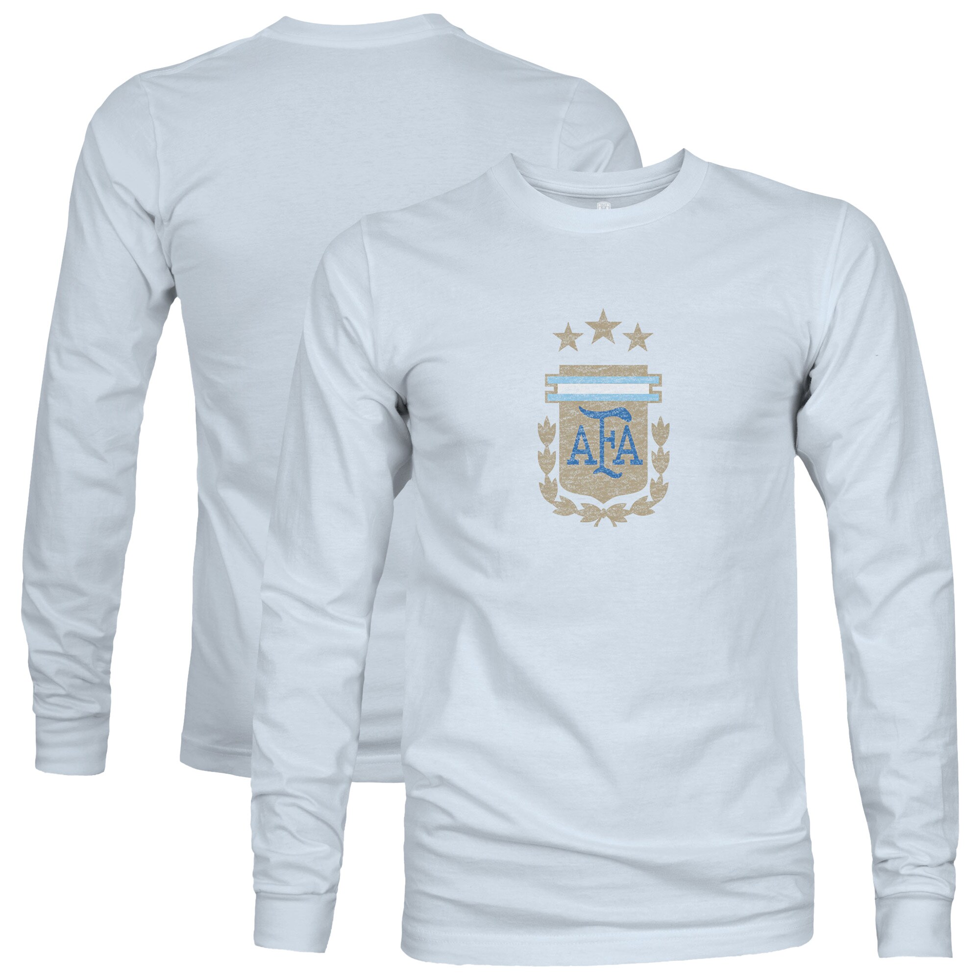 Shop argentina national team 1863fc color badge long sleeve t-shirt – light blue – Austria National Team T-Shirts and Jerseys