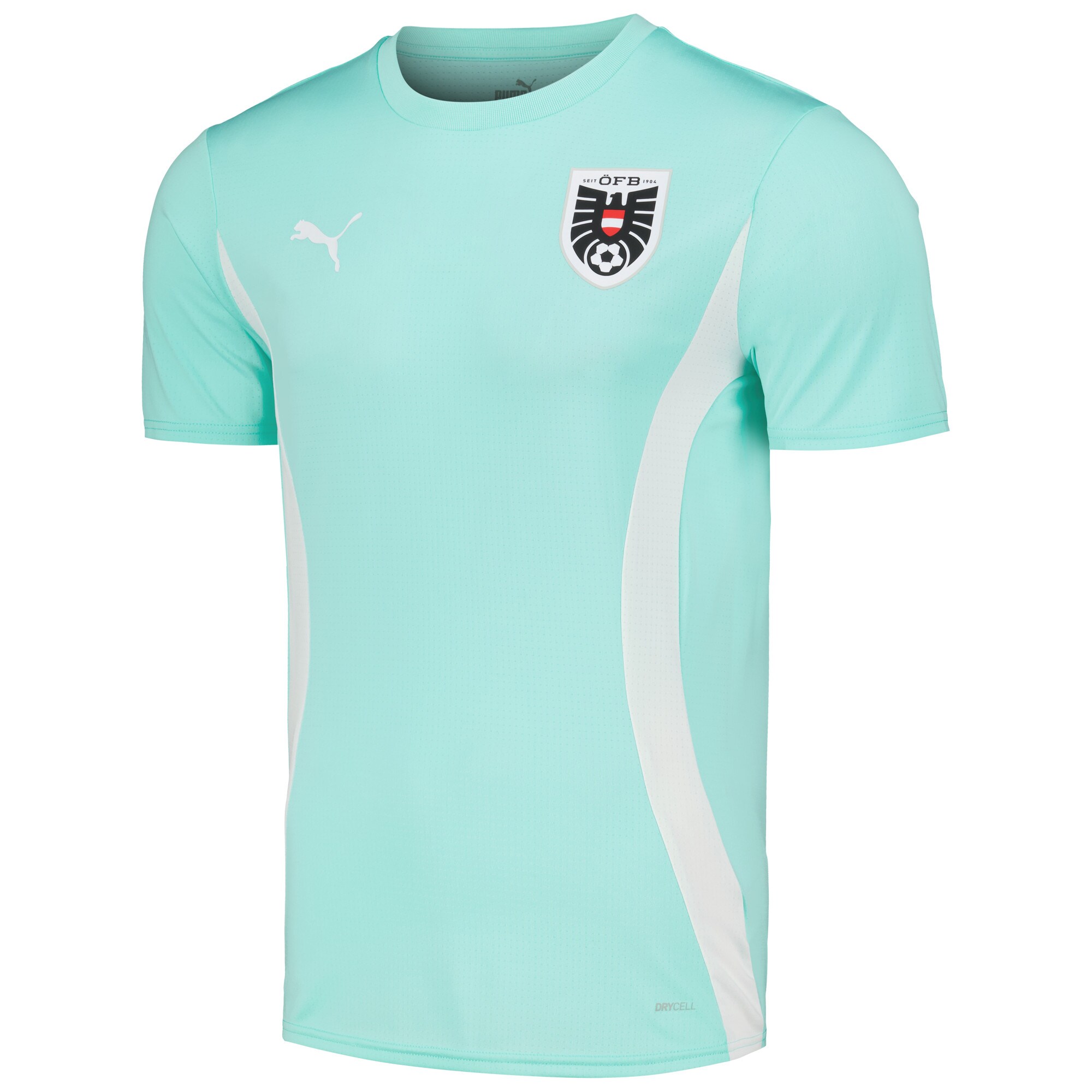 Shop austria national team puma 202324 pre-match jersey – mint – Austria National Team T-Shirts and Jerseys