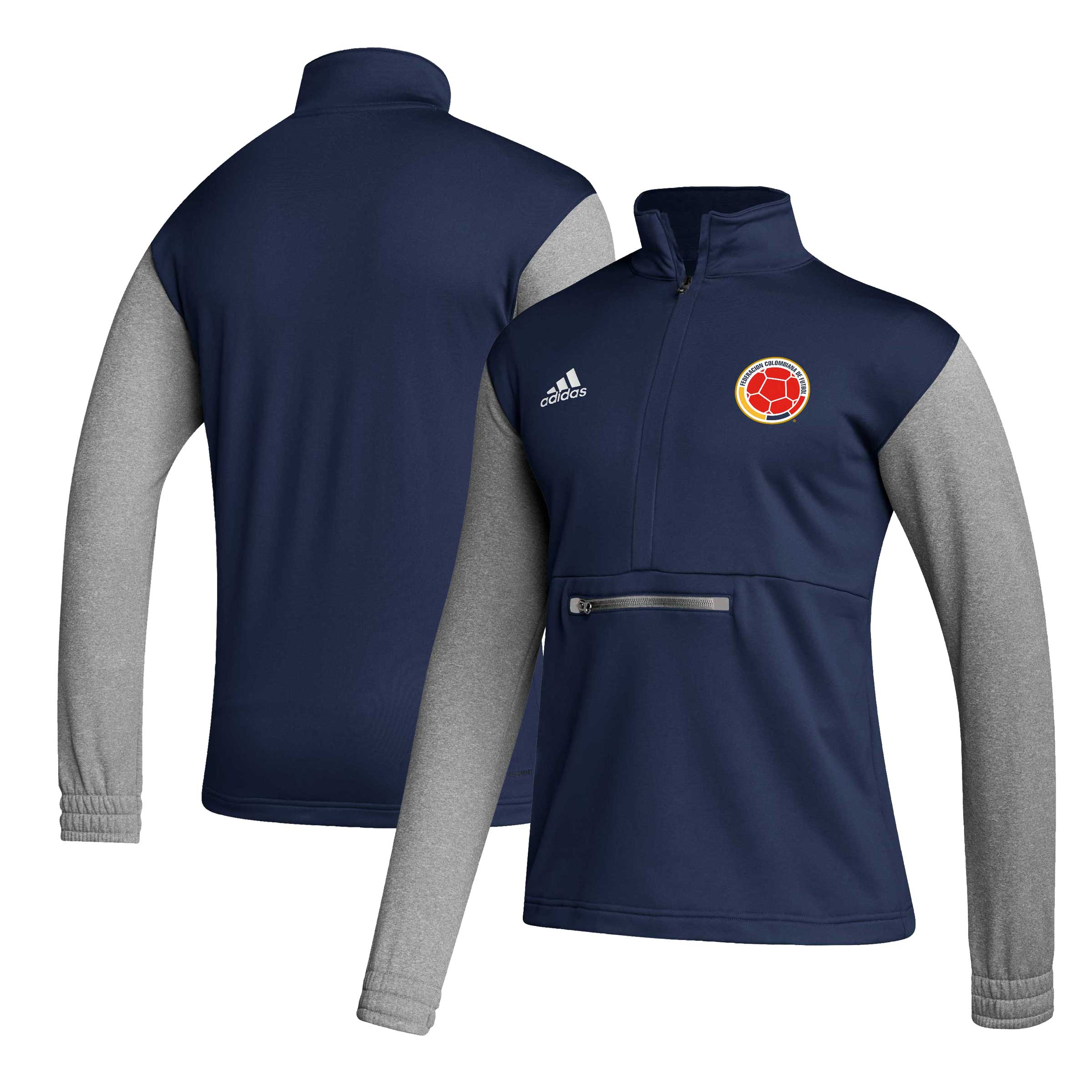 Shop colombia national team adidas crest long sleeve half-zip top – navy – Austria National Team T-Shirts and Jerseys