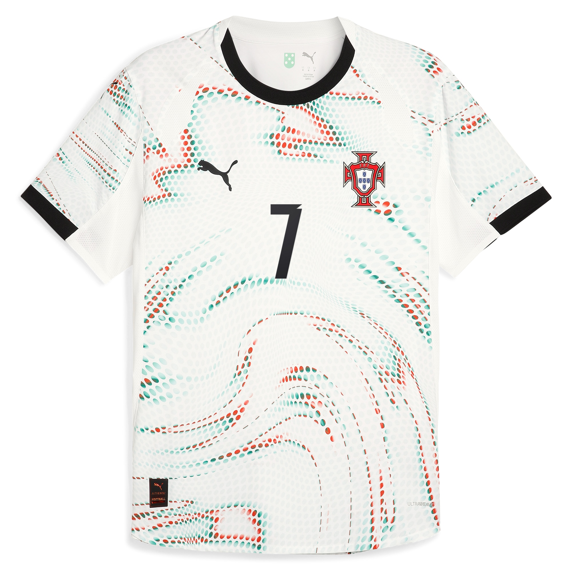 Shop cristiano ronaldo portugal national team puma 2025 away authentic jersey – white – Austria National Team T-Shirts and Jerseys