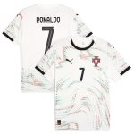 Shop cristiano ronaldo portugal national team puma 2025 away replica jersey – white – Austria National Team T-Shirts and Jerseys