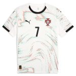Shop cristiano ronaldo portugal national team puma 2025 away replica jersey – white – Austria National Team T-Shirts and Jerseys
