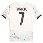 Shop cristiano ronaldo portugal national team puma 2025 away replica jersey – white – Austria National Team T-Shirts and Jerseys