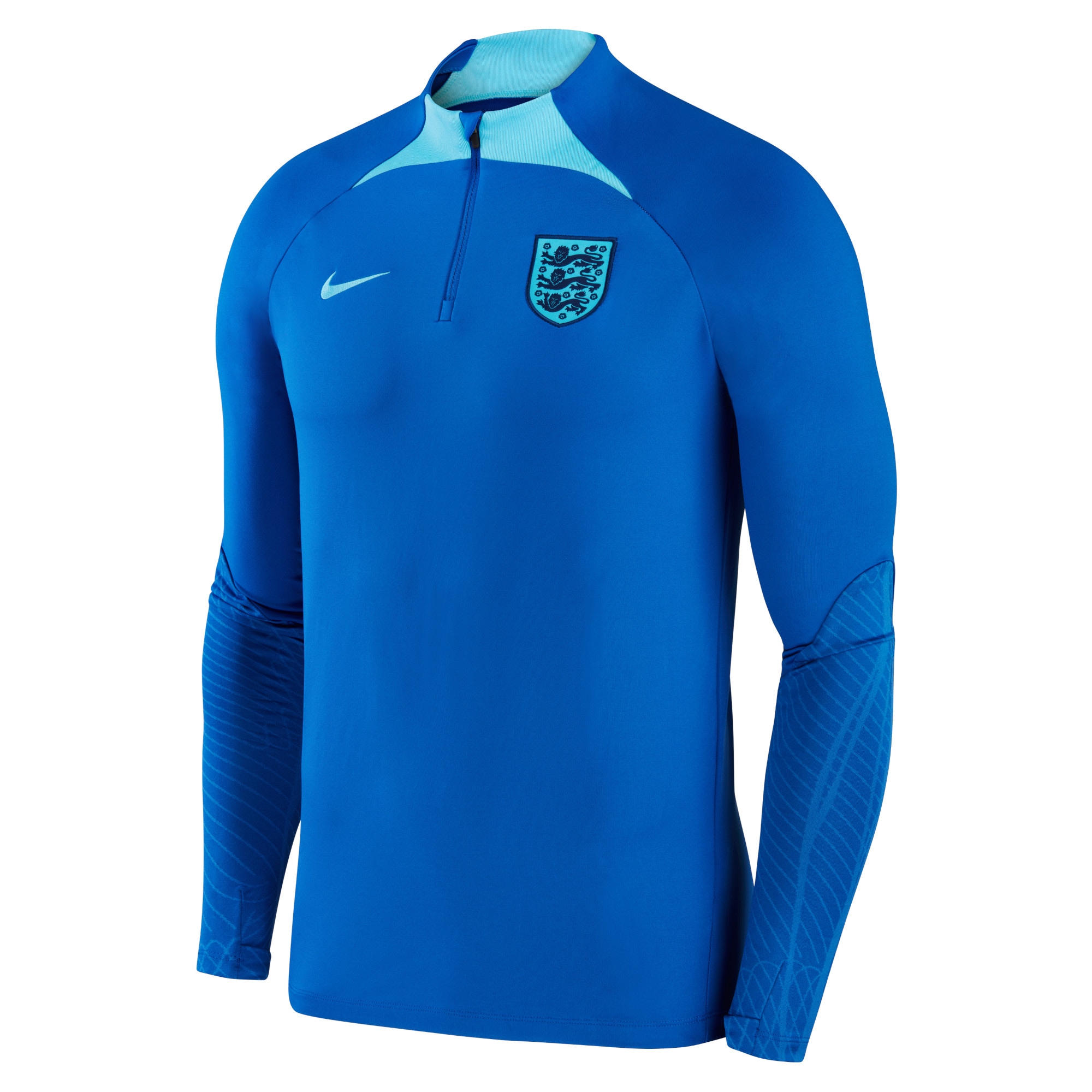 Shop england national team nike 2022 strike drill performance raglan quarter-zip long sleeve top – blue – Austria National Team T-Shirts and Jerseys