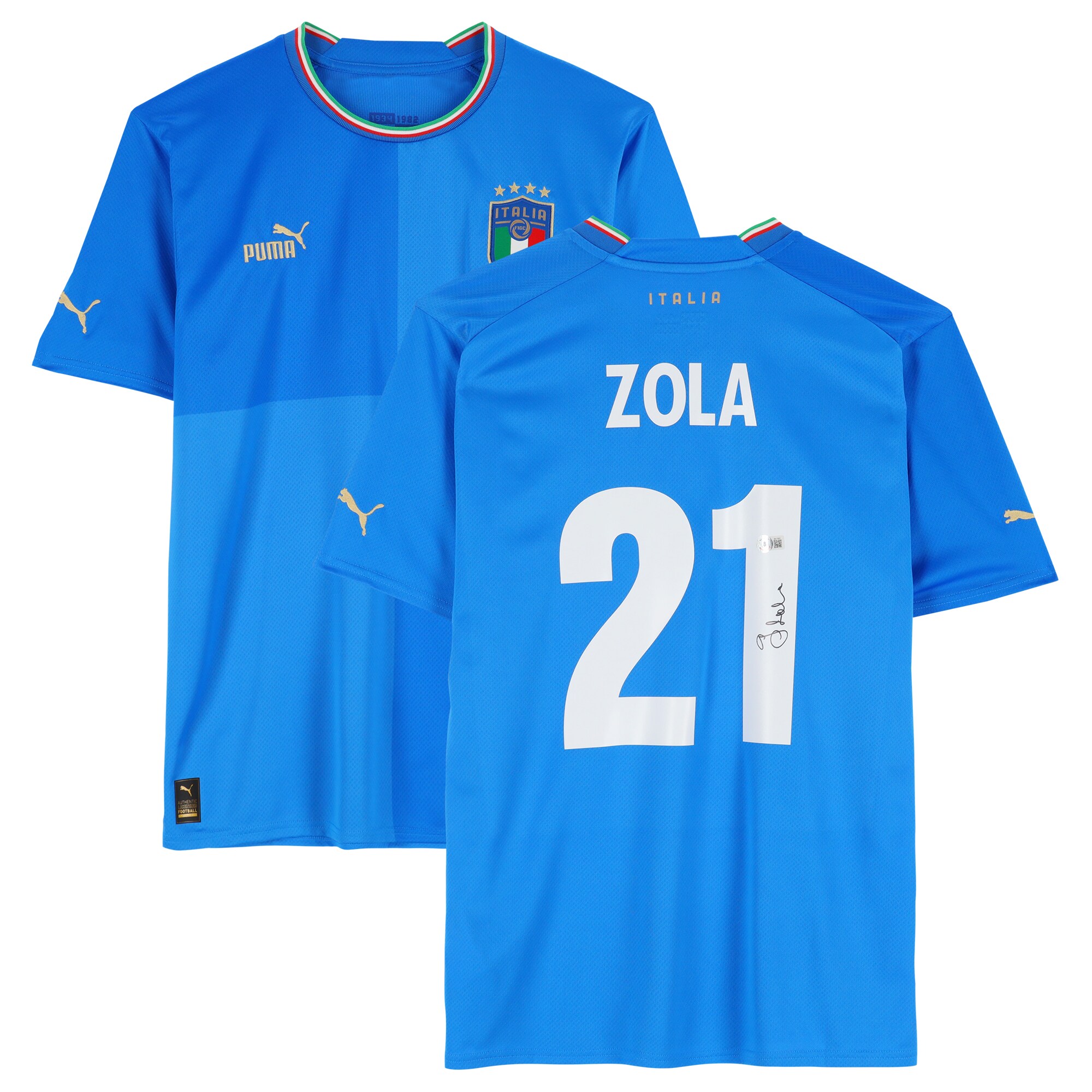 Shop gianfranco zola italy national team autographed fanatics authentic 2022-23 blue home puma jersey – bas – Austria National Team T-Shirts and Jerseys