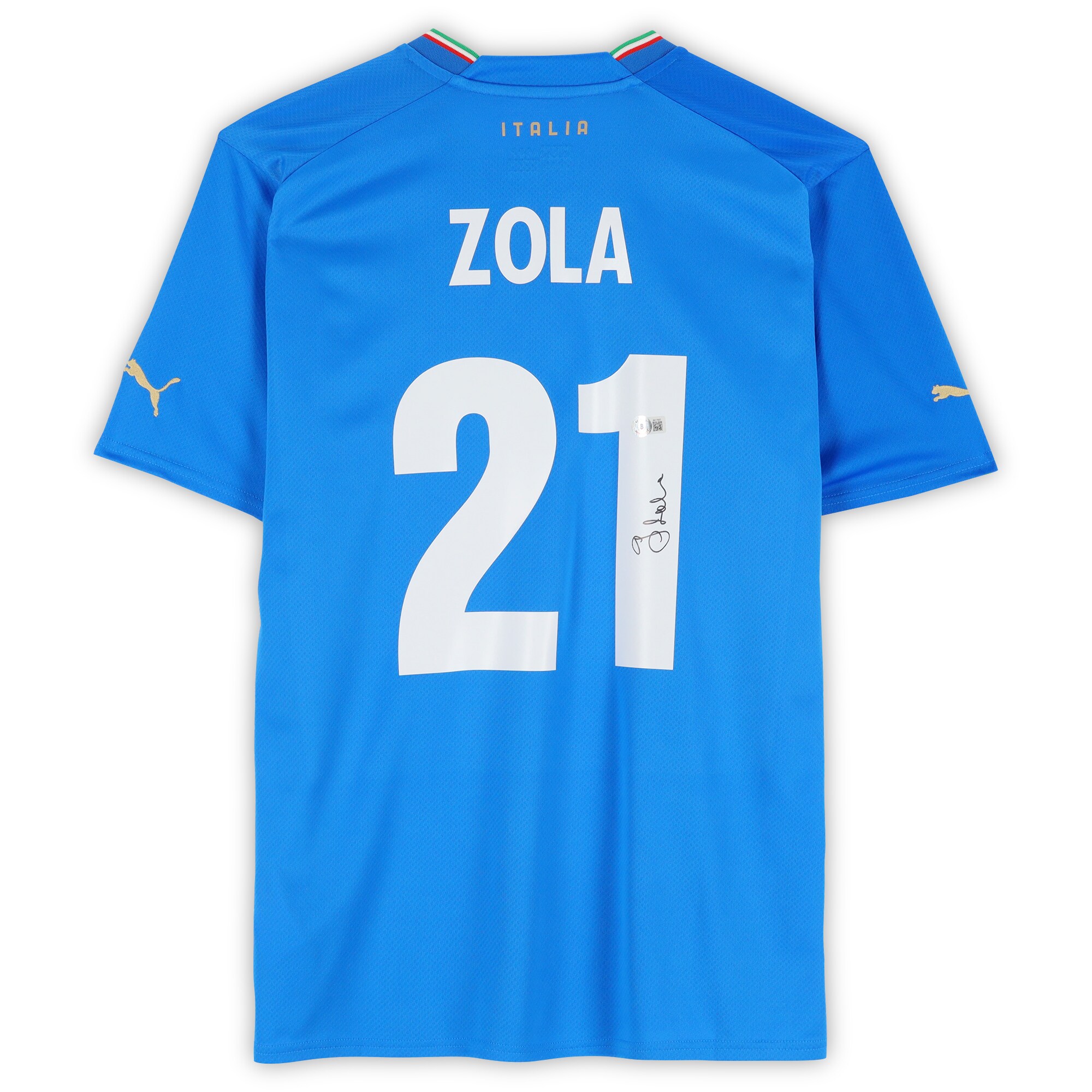 Shop gianfranco zola italy national team autographed fanatics authentic 2022-23 blue home puma jersey – bas – Austria National Team T-Shirts and Jerseys