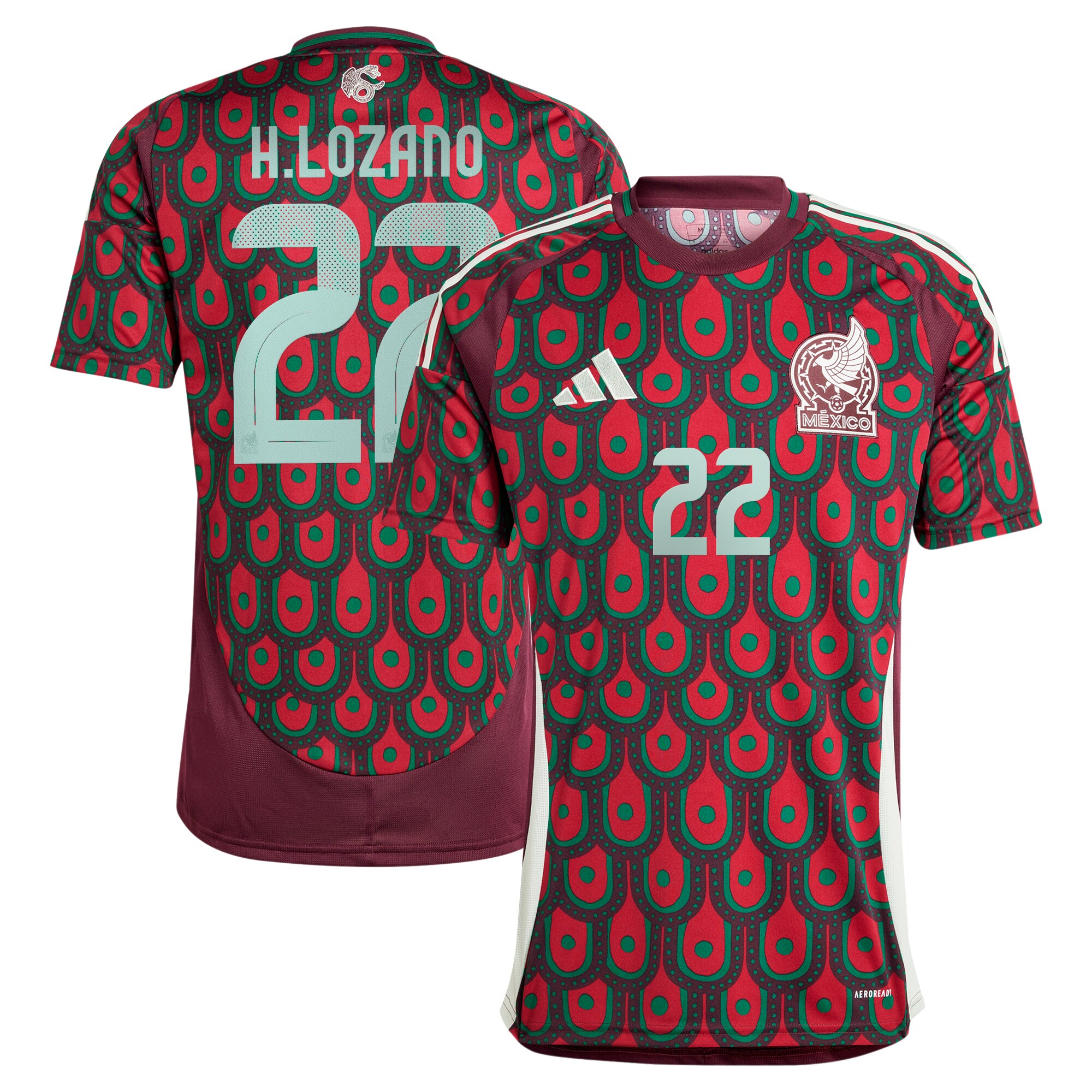 Shop hirving lozano mexico national team adidas 2024 home replica player jersey – burgundy – Austria National Team T-Shirts and Jerseys