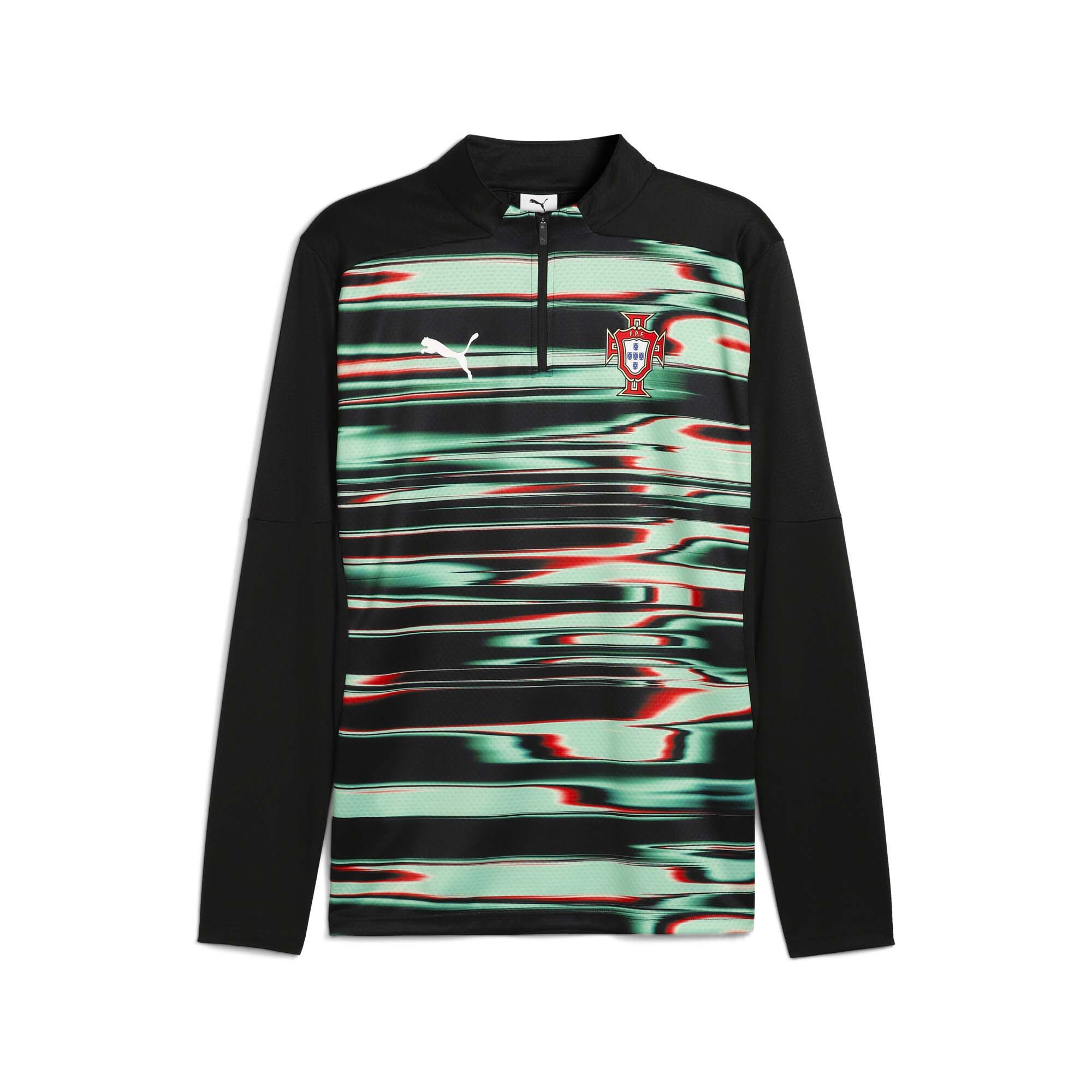 Shop portugal national team puma 2025 pre-match quarter-zip top – black – Austria National Team T-Shirts and Jerseys