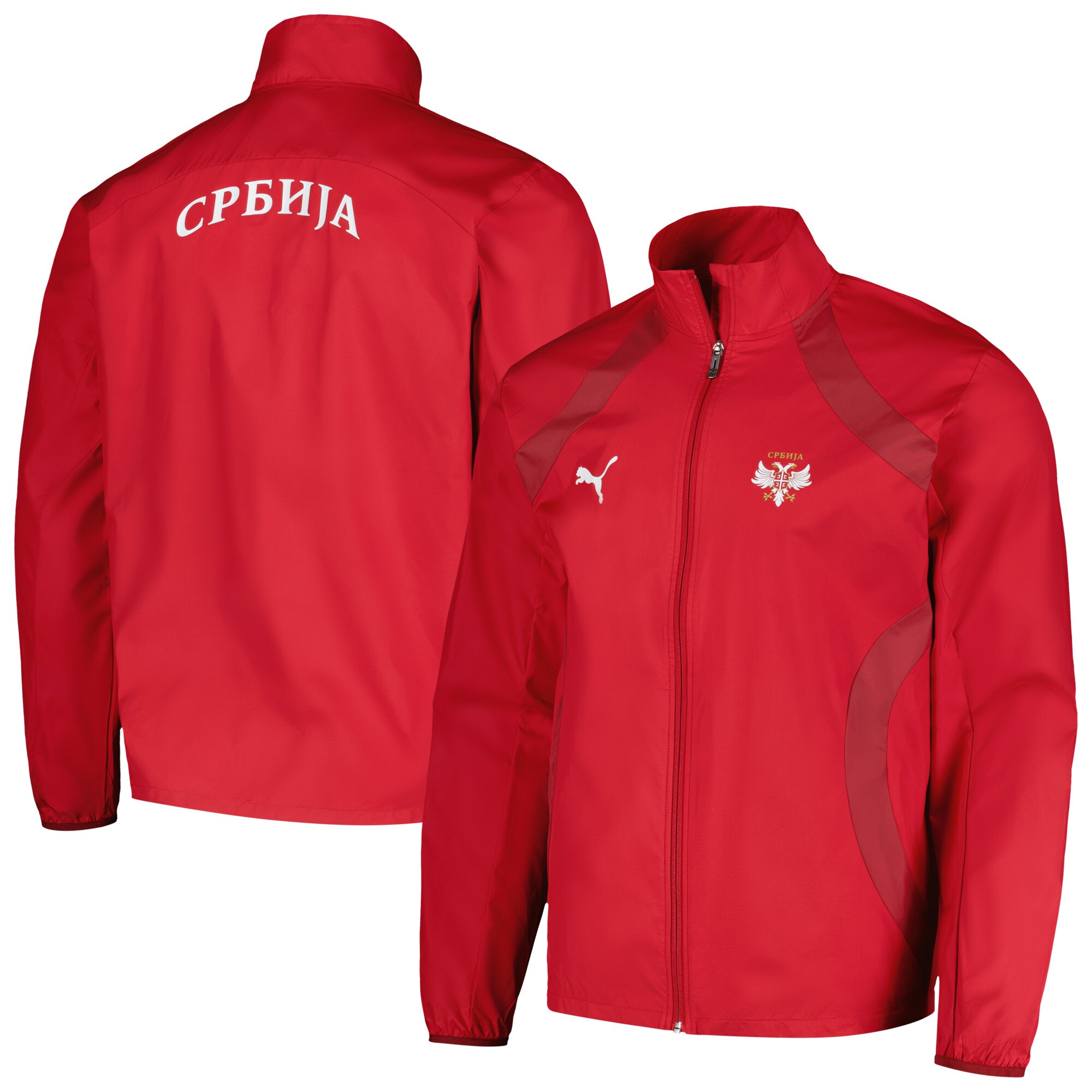 Shop serbia national team puma 2024 pre-match full-zip hoodie jacket – red – Austria National Team T-Shirts and Jerseys