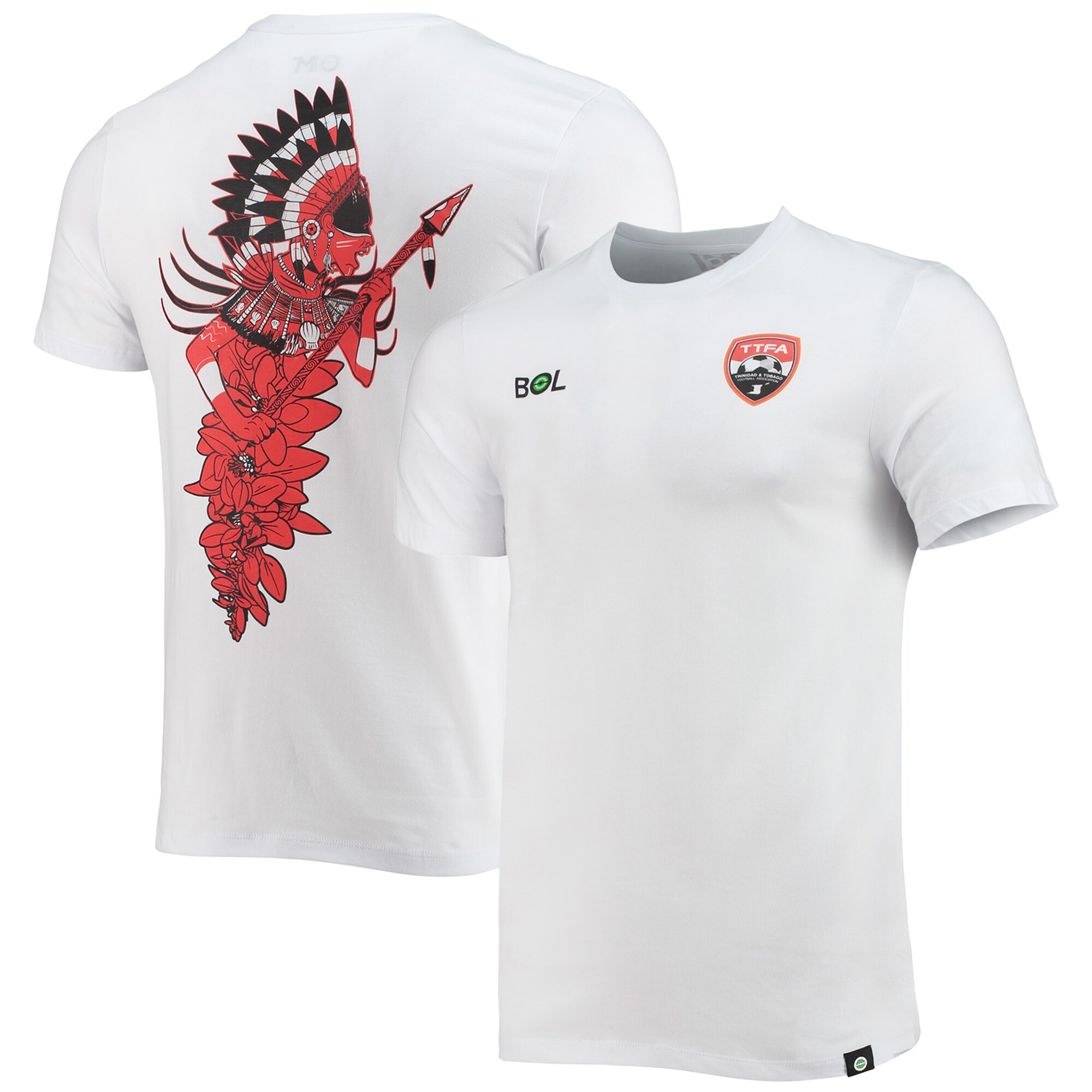 Shop trinidad and tobago national team trinbagonian warrior t-shirt – white – Austria National Team T-Shirts and Jerseys